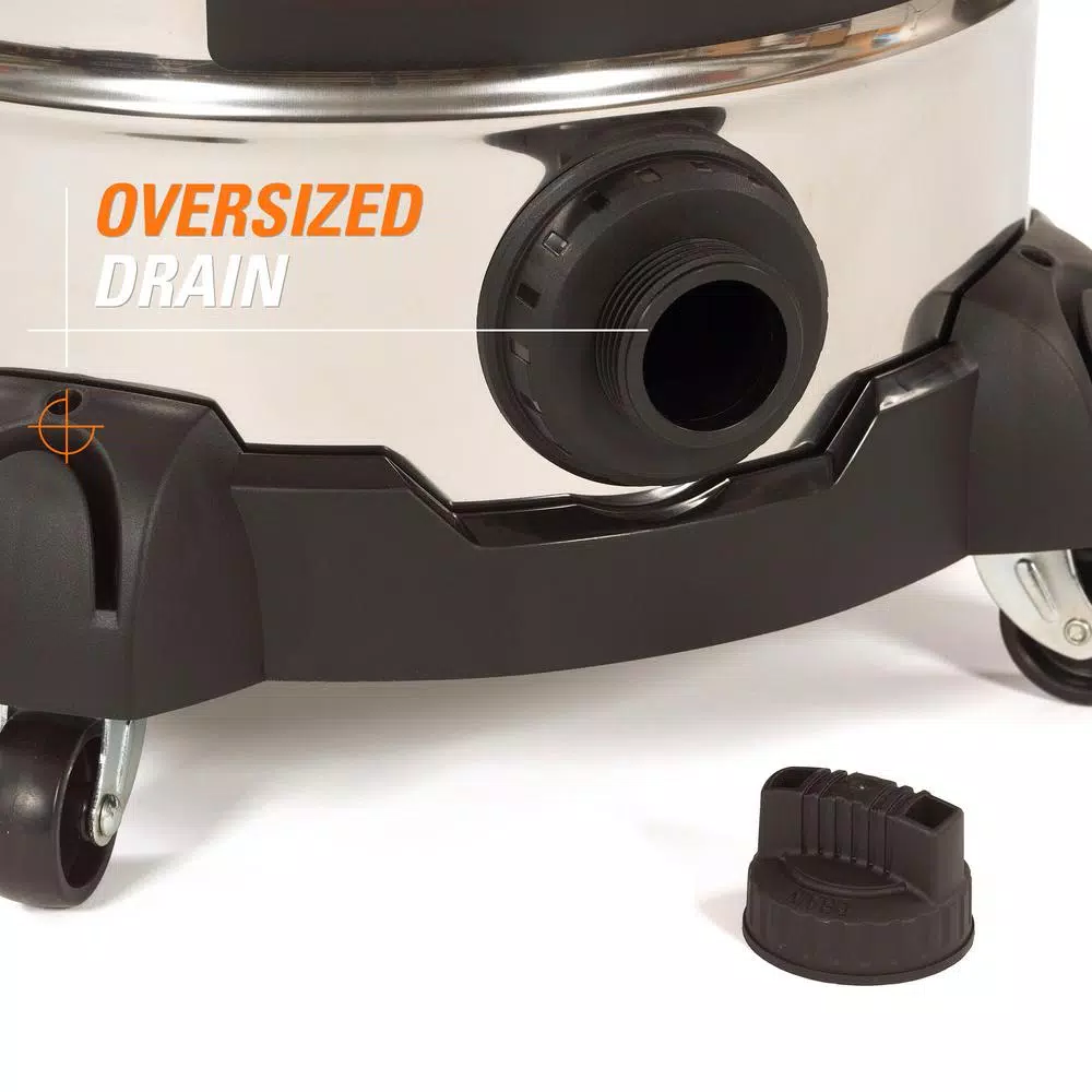 Wet & Dry Vacuums RIDGID 10 Gal. 6.0-Peak HP Stainless Steel Wet/Dry Shop Vacuum With Filter, Hose And Accessories - Image 7
