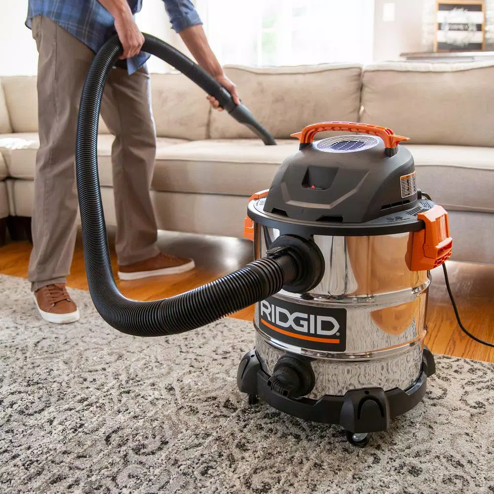 Wet & Dry Vacuums RIDGID 10 Gal. 6.0-Peak HP Stainless Steel Wet/Dry Shop Vacuum With Filter, Hose And Accessories - Image 10