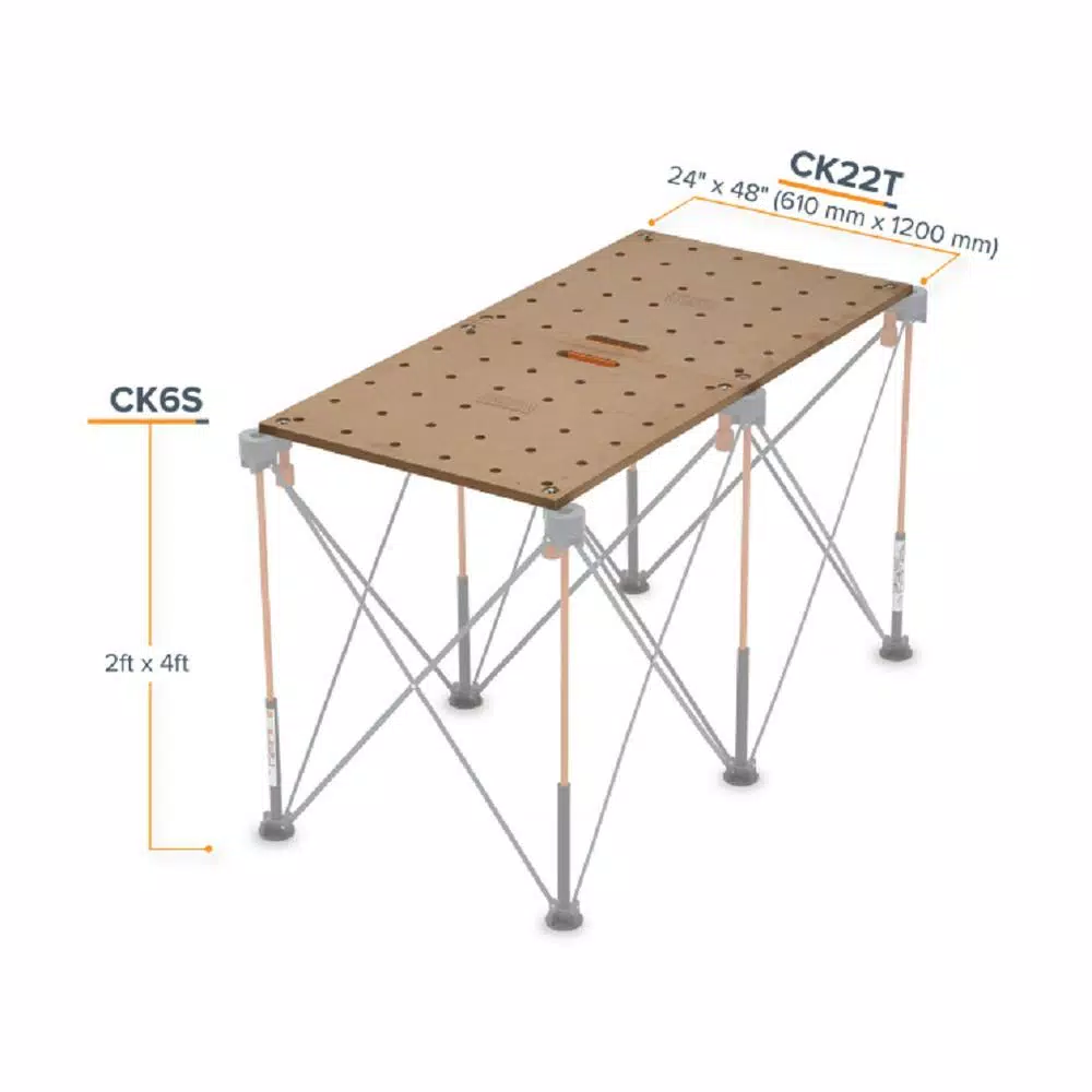 Woodworking Tool Accessories BORA Centipede 24 In. X 48 In. Workbench Top For Sawhorse With 3/4 In. Dog Holes 12 Woodworking Tool Accessories BORA Centipede 24 In. X 48 In. Workbench Top For Sawhorse With 3/4 In. Dog Holes - Image 10
