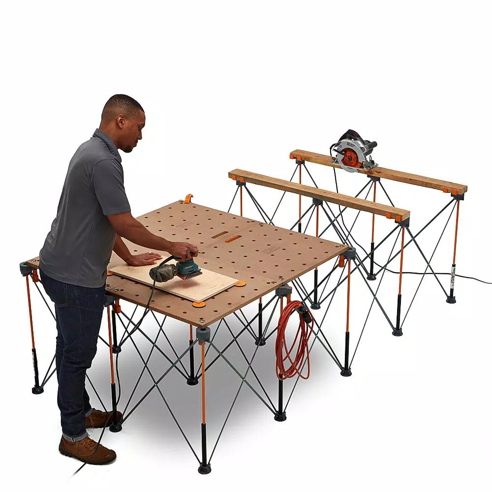 Woodworking Tool Accessories BORA Centipede 24 In. X 48 In. Workbench Top For Sawhorse With 3/4 In. Dog Holes 9 Woodworking Tool Accessories BORA Centipede 24 In. X 48 In. Workbench Top For Sawhorse With 3/4 In. Dog Holes - Image 7