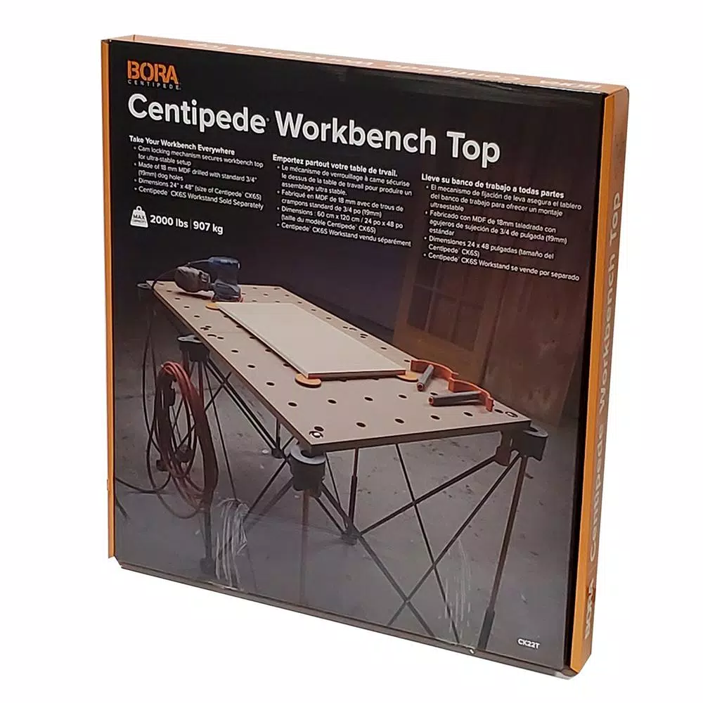 Woodworking Tool Accessories BORA Centipede 24 In. X 48 In. Workbench Top For Sawhorse With 3/4 In. Dog Holes 10 Woodworking Tool Accessories BORA Centipede 24 In. X 48 In. Workbench Top For Sawhorse With 3/4 In. Dog Holes - Image 8