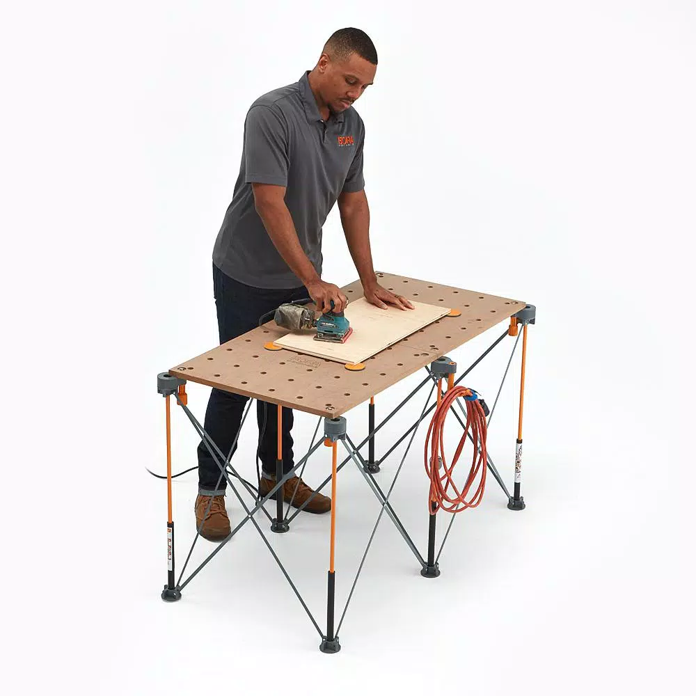 Woodworking Tool Accessories BORA Centipede 24 In. X 48 In. Workbench Top For Sawhorse With 3/4 In. Dog Holes 4 Woodworking Tool Accessories BORA Centipede 24 In. X 48 In. Workbench Top For Sawhorse With 3/4 In. Dog Holes - Image 2