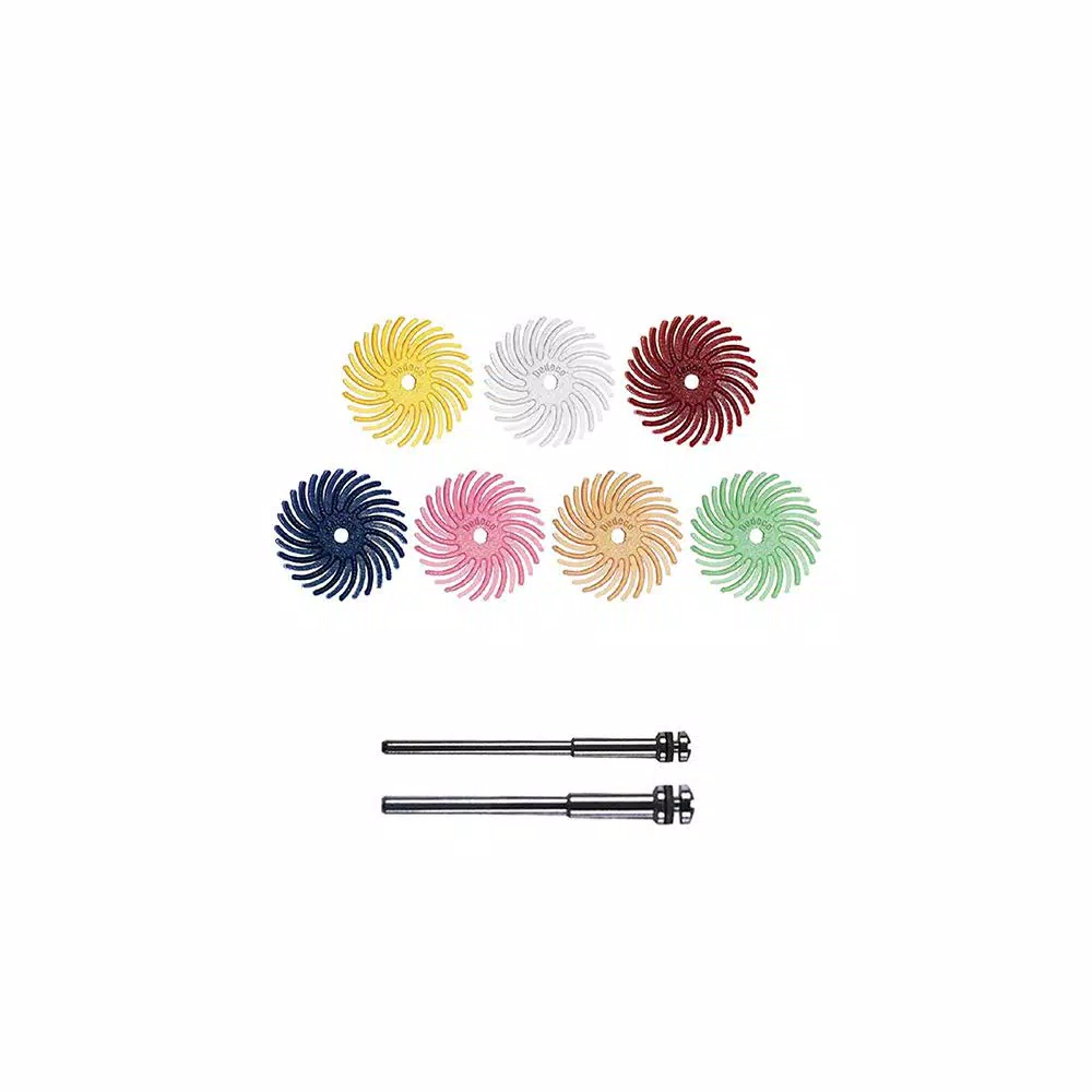 Rotary Tool Accessories Dedeco Sunburst 5/8 In. Radial Discs – 1/16 In. Arbor Rotary Cleaning And Polishing Assortment (86-Piece) 3 Rotary Tool Accessories Dedeco Sunburst 5/8 In. Radial Discs – 1/16 In. Arbor Rotary Cleaning And Polishing Assortment (86-Piece)