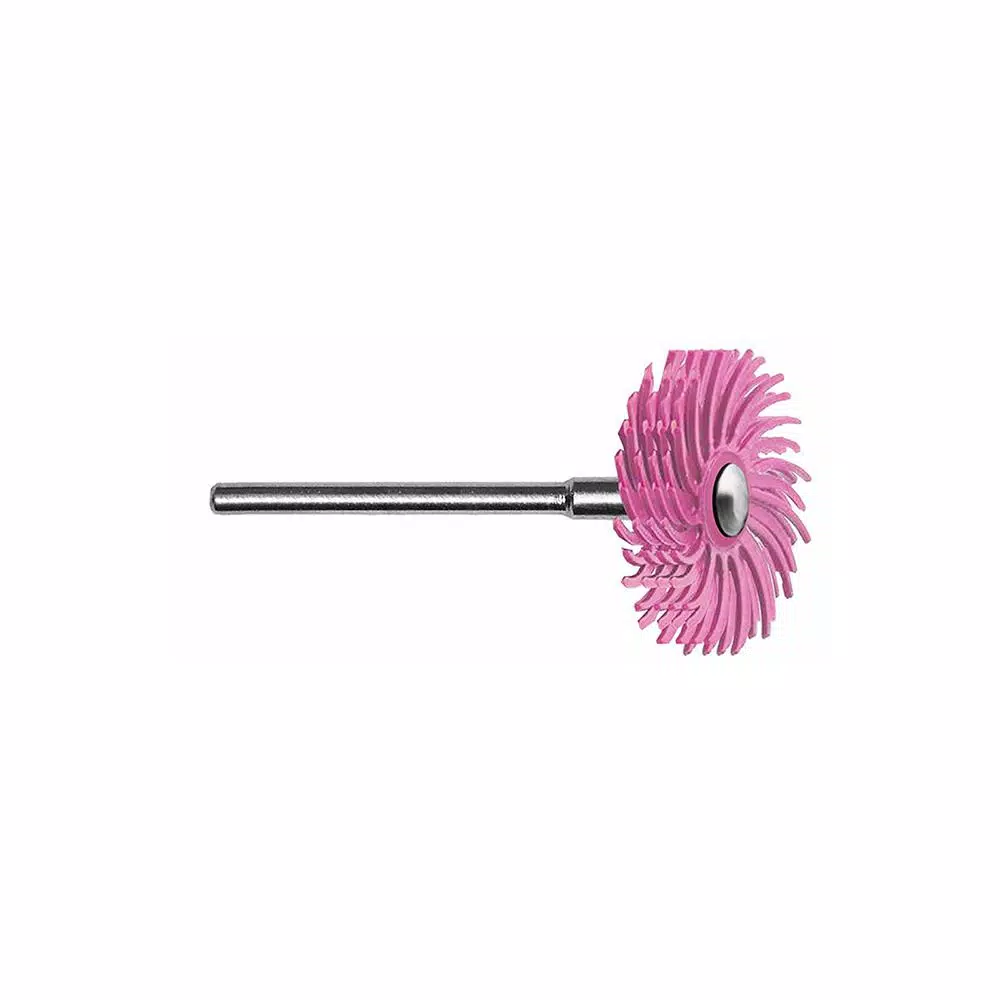 Rotary Tool Accessories Dedeco Sunburst 7/8 In. 4-Ply Radial Discs – Fine 600-Grit (Pumice) Rotary Cleaning And Polishing Tool (6-Pack)