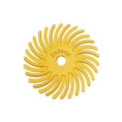 Rotary Tool Accessories Dedeco Sunburst 1 In. Radial Discs – 1/8 In. Standard 220-Grit Arbor Rotary Cleaning And Polishing Tool (48-Pack)