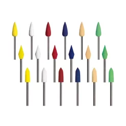 Rotary Tool Accessories Dedeco Sunburst Points 3/32 In. Shank – Thermoplastic Clean, Debur And Polish Tool Set (1-Each X 3-Shapes X 6-Grit, 18-Piece)