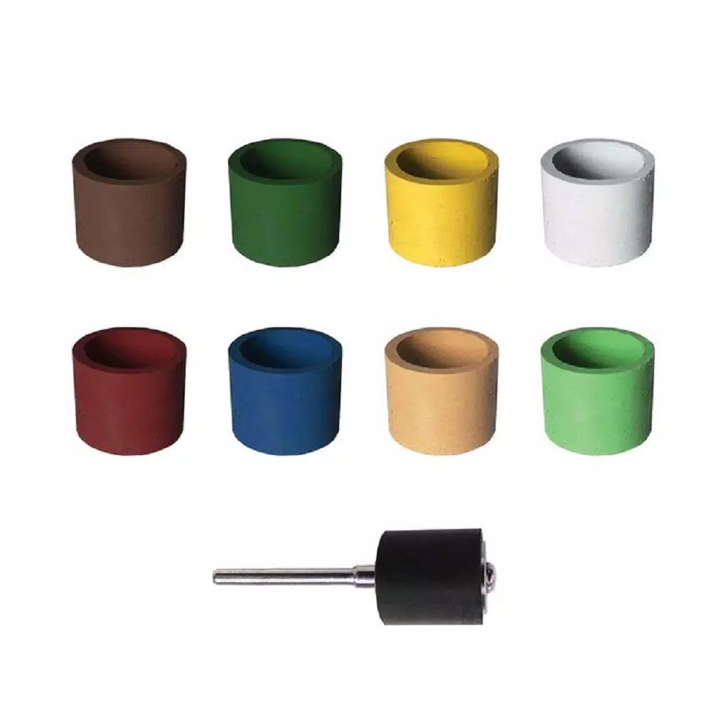 Rotary Tool Accessories Dedeco Sunburst 1/2 In. X 1/2 In. Band -Cylinder Thermoplastic Sanding Polishing Tool Set 8 Grit 1835 Mandrel (9-Piece) 3 Rotary Tool Accessories Dedeco Sunburst 1/2 In. X 1/2 In. Band -Cylinder Thermoplastic Sanding Polishing Tool Set 8 Grit 1835 Mandrel (9-Piece)