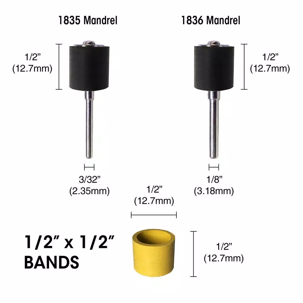 Rotary Tool Accessories Dedeco Sunburst 1/2 In. X 1/2 In. Bands -Cylinder Thermoplastic Sanding And Polishing Tool, Ultra-Fine 1 Micron (12-Pack) 4 Rotary Tool Accessories Dedeco Sunburst 1/2 In. X 1/2 In. Bands -Cylinder Thermoplastic Sanding And Polishing Tool, Ultra-Fine 1 Micron (12-Pack) - Image 2