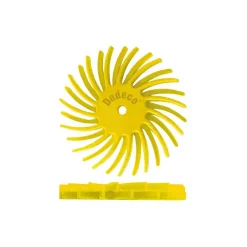 Rotary Tool Accessories Dedeco Sunburst 7/8 In. Dual Radial Discs – 1/16 In. Coarse 80-Grit Arbor Rotary Cleaning And Polishing Tool (48-Pack)