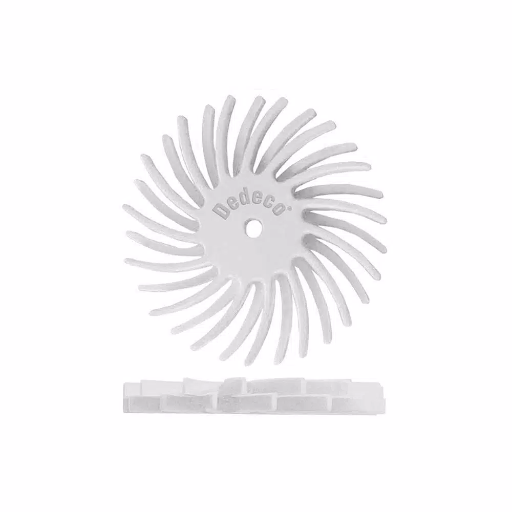 Rotary Tool Accessories Dedeco Sunburst 7/8 In. X 1/16 In. 120-Grit Medium Dual Radial Discs Arbor Rotary Cleaning And Polishing Tool (12-Pack) 3 Rotary Tool Accessories Dedeco Sunburst 7/8 In. X 1/16 In. 120-Grit Medium Dual Radial Discs Arbor Rotary Cleaning And Polishing Tool (12-Pack)