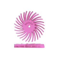 Rotary Tool Accessories Dedeco Sunburst 7/8 In. Dual Radial Discs – 1/16 In. 600-Grit (Pumice) Arbor Rotary Polishing Tool Fine (48-Pack)