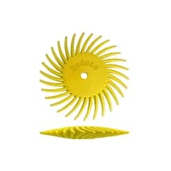 Rotary Tool Accessories Dedeco Sunburst 7/8 In. Knife-Edge Radial Discs – 1/16 In. Coarse 80-Grit Arbor Rotary Cleaning Tool (12-Pack)