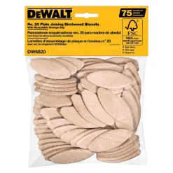 Woodworking Tool Accessories DEWALT No. 20 Size Joining Biscuits (75-Piece)