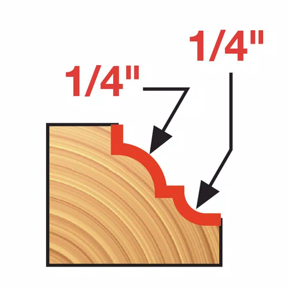 Woodworking Tool Accessories DIABLO 1/2 In. Carbide Cove And Bead Decorative Router Bit 4 Woodworking Tool Accessories DIABLO 1/2 In. Carbide Cove And Bead Decorative Router Bit - Image 2