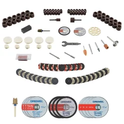 Rotary Tool Accessories Dremel EZ Lock Rotary Tool Cut-Off Wheel Set For Metal And Plastic (11-Piece) Plus Rotary Tool Accessory Kit (130-Piece)