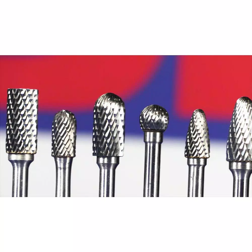 Rotary Tool Accessories Drill America 3/16 In. X 5/8 In. Cylindrical Radius End Solid Carbide Burr Rotary File Bit With 1/4 In. Shank - Image 3