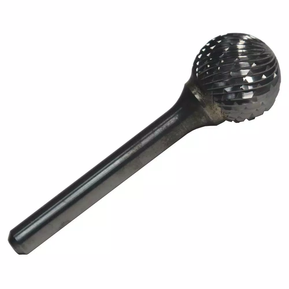 Rotary Tool Accessories Drill America 5/8 In. X 9/16 In. Ball End Solid Carbide Burr Rotary File Bit With 1/4 In. Shank