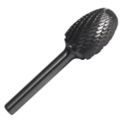 Rotary Tool Accessories Drill America 3/4 In. X 1 In. Oval Solid Carbide Burr Rotary File Bit With 1/4 In. Shank