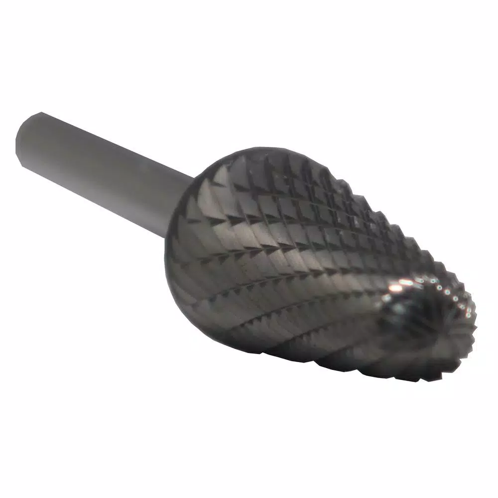 Rotary Tool Accessories Drill America 5/8 In. X 1-5/16 In. Cone Solid Carbide Burr Rotary File Bit With 1/4 In. Shank - Image 2