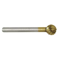 Rotary Tool Accessories Gyros 1/8 In. Diameter High Speed Ball Shaped Steel Cutter
