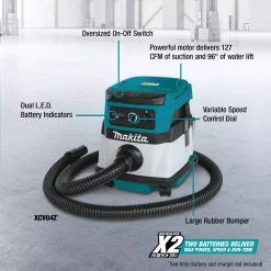 Wet & Dry Vacuums Makita 18-Volt X2 LXT Lithium-Ion (36-Volt) Cordless/Corded 2.1 Gal. Dry Vacuum (Tool Only) 19 Wet & Dry Vacuums Makita 18-Volt X2 LXT Lithium-Ion (36-Volt) Cordless/Corded 2.1 Gal. Dry Vacuum (Tool Only) -Dewalt Shop multi makita wet dry vacuums xcv04z 40 1000