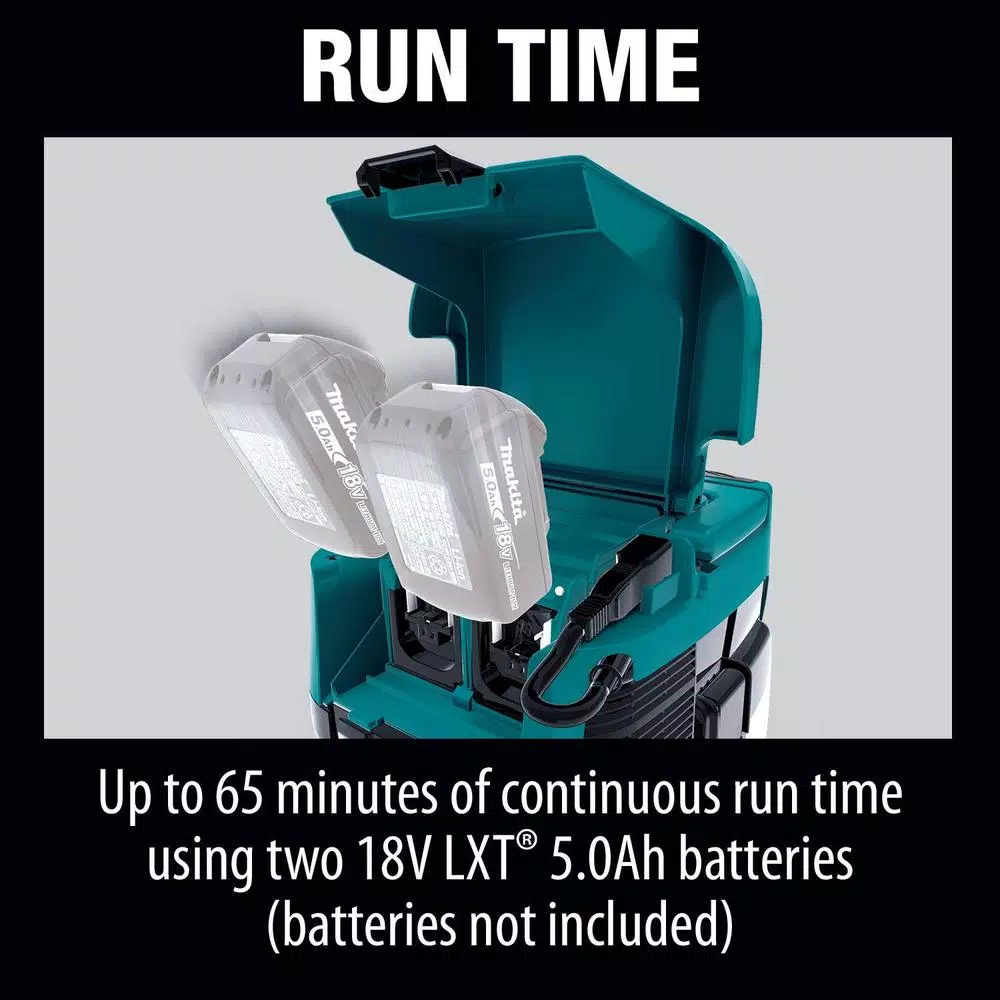 Wet & Dry Vacuums Makita 18-Volt X2 LXT Lithium-Ion (36-Volt) Cordless/Corded 2.1 Gal. Dry Vacuum (Tool Only) 13 Wet & Dry Vacuums Makita 18-Volt X2 LXT Lithium-Ion (36-Volt) Cordless/Corded 2.1 Gal. Dry Vacuum (Tool Only) - Image 11