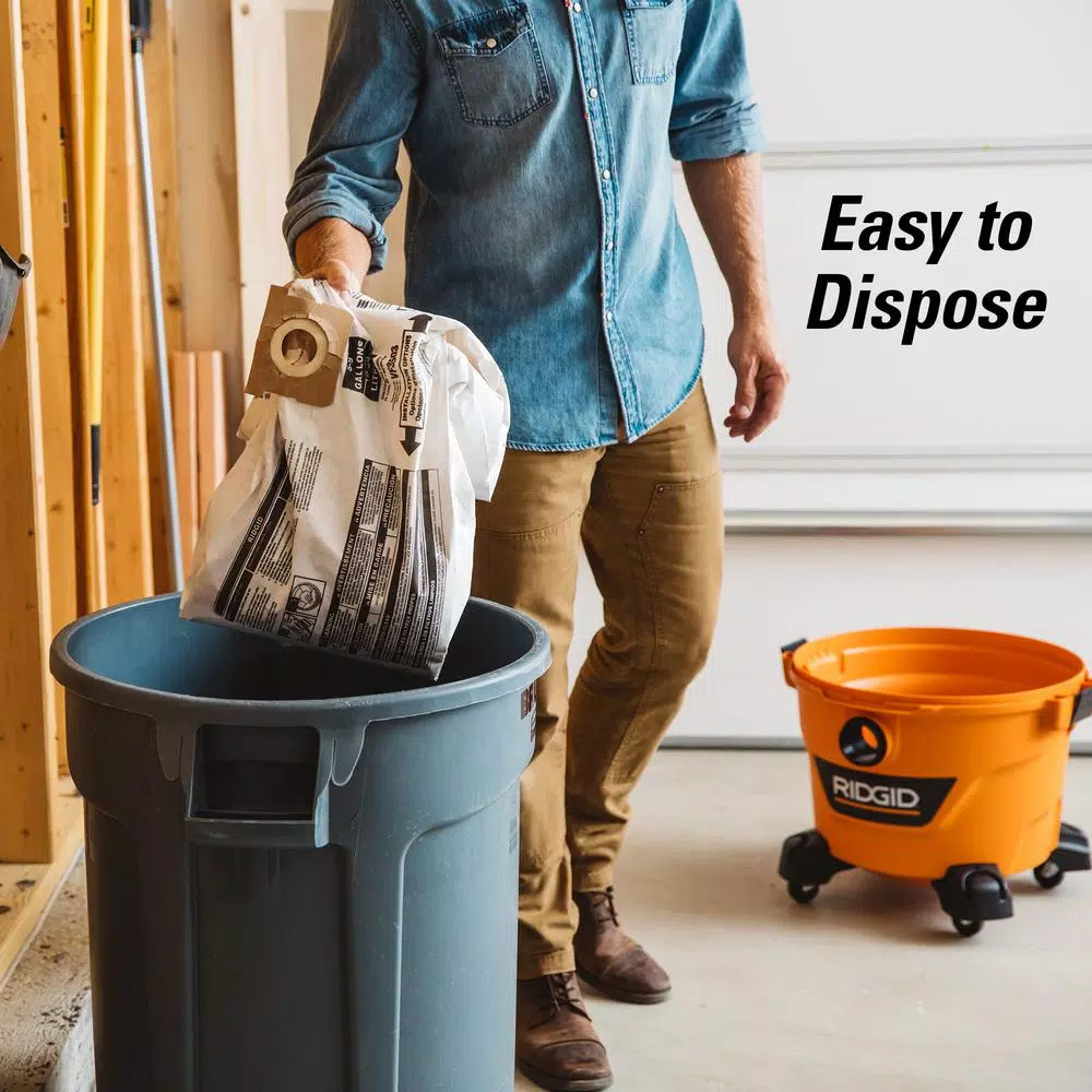 Wet & Dry Vacuums RIDGID 9 Gal. 4.25-Peak HP NXT Wet/Dry Shop Vacuum With Standard Filter, Wet Filter, Dust Bags, Hose And Accessories 12 Wet & Dry Vacuums RIDGID 9 Gal. 4.25-Peak HP NXT Wet/Dry Shop Vacuum With Standard Filter, Wet Filter, Dust Bags, Hose And Accessories - Image 10