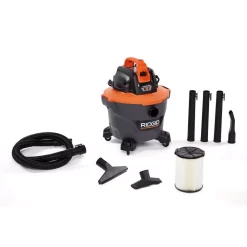 Wet & Dry Vacuums RIDGID 9 Gal. 18-Volt Cordless Wet/Dry Shop Vacuum (Tool Only) With Filter, Hose And Accessories