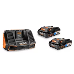 Wet & Dry Vacuums RIDGID 9 Gal. Cordless Wet/Dry Shop Vacuum With Two 18-Volt OCTANE 3.0 Ah Lithium-Ion Batteries And Charger -Dewalt Shop oranges peaches ridgid wet dry vacuums hd0918b 4f 1000