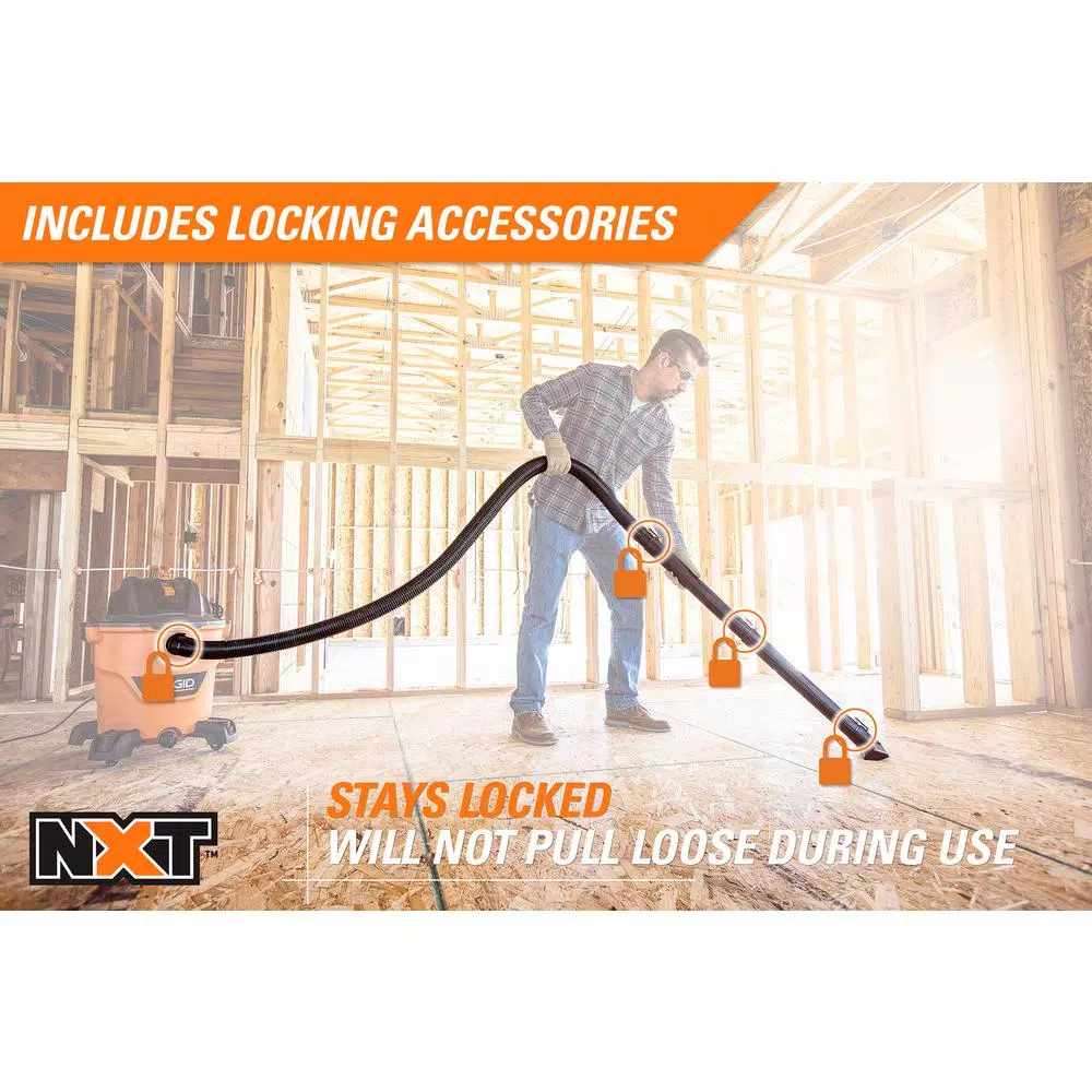 Wet & Dry Vacuums RIDGID 12 Gal. 5.0-Peak HP NXT Wet/Dry Shop Vacuum With Filter, Hose, Accessories And Premium Car Cleaning Kit 12 Wet & Dry Vacuums RIDGID 12 Gal. 5.0-Peak HP NXT Wet/Dry Shop Vacuum With Filter, Hose, Accessories And Premium Car Cleaning Kit - Image 10