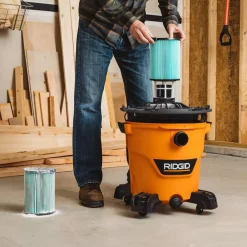 Wet & Dry Vacuums RIDGID 12 Gal. 5.0-Peak HP NXT Wet/Dry Shop Vacuum With Filter, Hose, Accessories, OSHA And HEPA Filtration Kit -Dewalt Shop oranges peaches ridgid wet dry vacuums hd1200e fa 1000
