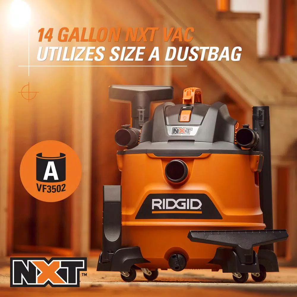 Wet & Dry Vacuums RIDGID 14 Gal. 6.0-Peak HP NXT Wet/Dry Shop Vacuum With Filter, Hose And Accessories 15 Wet & Dry Vacuums RIDGID 14 Gal. 6.0-Peak HP NXT Wet/Dry Shop Vacuum With Filter, Hose And Accessories - Image 13