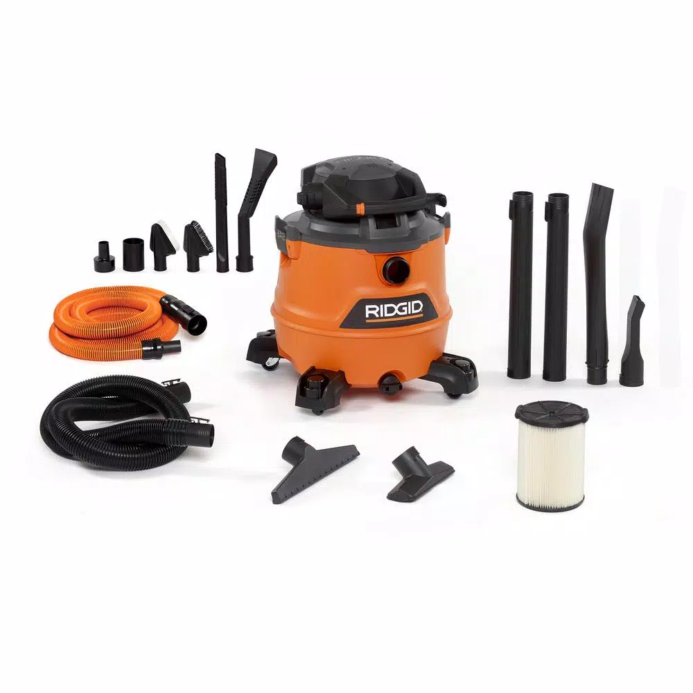 Wet & Dry Vacuums RIDGID 16 Gal. 6.5-Peak HP NXT Wet/Dry Shop Vacuum With Detachable Blower, Filter, Hose, Accessories And Car Cleaning Kit 3 Wet & Dry Vacuums RIDGID 16 Gal. 6.5-Peak HP NXT Wet/Dry Shop Vacuum With Detachable Blower, Filter, Hose, Accessories And Car Cleaning Kit