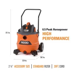 Wet & Dry Vacuums RIDGID 16 Gal. 6.5-Peak HP NXT Wet/Dry Shop Vacuum, Filter, Hose, Accessories, OSHA And HEPA Filtration Kit 19 Wet & Dry Vacuums RIDGID 16 Gal. 6.5-Peak HP NXT Wet/Dry Shop Vacuum, Filter, Hose, Accessories, OSHA And HEPA Filtration Kit -Dewalt Shop oranges peaches ridgid wet dry vacuums hd1800a 1d 1000