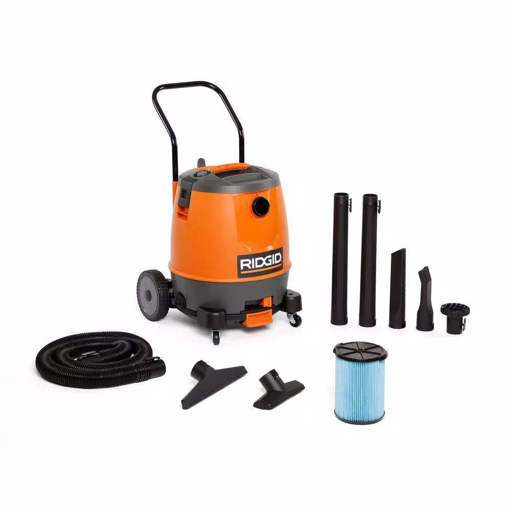 Wet & Dry Vacuums RIDGID 16 Gal. 6.5-Peak HP Motor-On-Bottom Wet/Dry Shop Vacuum With Fine Dust Filter, Hose And Accessories 3 Wet & Dry Vacuums RIDGID 16 Gal. 6.5-Peak HP Motor-On-Bottom Wet/Dry Shop Vacuum With Fine Dust Filter, Hose And Accessories