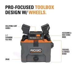 Wet & Dry Vacuums RIDGID 10 Gal. 5.0-Peak HP ProPack Plus Wet/Dry Shop Vacuum With Filter, Expandable Hose And Accessories 16 Wet & Dry Vacuums RIDGID 10 Gal. 5.0-Peak HP ProPack Plus Wet/Dry Shop Vacuum With Filter, Expandable Hose And Accessories -Dewalt Shop oranges peaches ridgid wet dry vacuums wd1022 40 1000