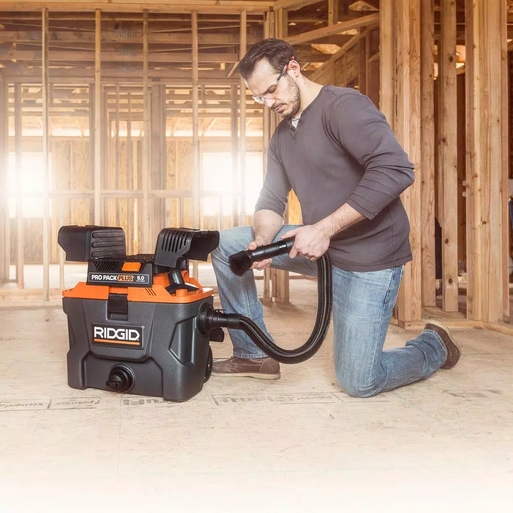 Wet & Dry Vacuums RIDGID 10 Gal. 5.0-Peak HP ProPack Plus Wet/Dry Shop Vacuum With Filter, Expandable Hose And Accessories 8 Wet & Dry Vacuums RIDGID 10 Gal. 5.0-Peak HP ProPack Plus Wet/Dry Shop Vacuum With Filter, Expandable Hose And Accessories - Image 6