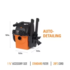 Wet & Dry Vacuums RIDGID 5 Gal. 5.0-Peak HP Portable Wall-Mountable Wet/Dry Shop Vacuum With Filter, Hose And Accessories 17 Wet & Dry Vacuums RIDGID 5 Gal. 5.0-Peak HP Portable Wall-Mountable Wet/Dry Shop Vacuum With Filter, Hose And Accessories -Dewalt Shop oranges peaches ridgid wet dry vacuums wd5500 1d 1000