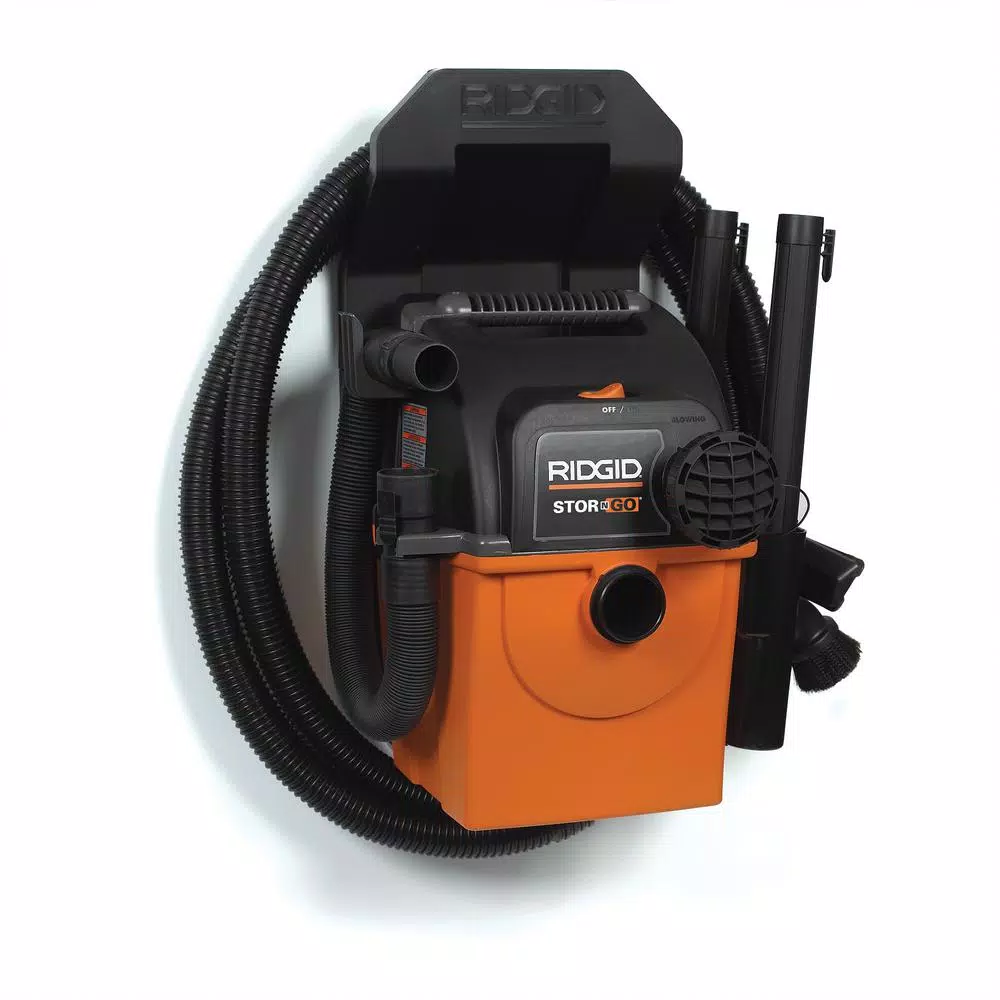 Wet & Dry Vacuums RIDGID 5 Gal. 5.0-Peak HP Portable Wall-Mountable Wet/Dry Shop Vacuum With Filter, Hose And Accessories 9 Wet & Dry Vacuums RIDGID 5 Gal. 5.0-Peak HP Portable Wall-Mountable Wet/Dry Shop Vacuum With Filter, Hose And Accessories - Image 7