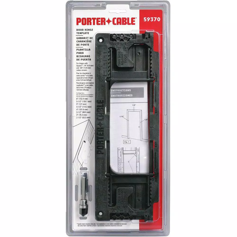 Woodworking Tool Accessories Porter-Cable 2-1/2 In. X 6 In. Single Hinge Template 4 Woodworking Tool Accessories Porter-Cable 2-1/2 In. X 6 In. Single Hinge Template - Image 2