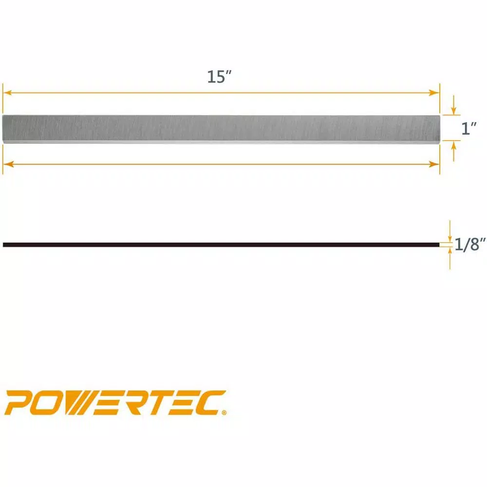Woodworking Tool Accessories POWERTEC 15 In. High-Speed Steel Planer Knives For JET 708529G JWP-15CS JWP-15HO (Set Of 3) 5 Woodworking Tool Accessories POWERTEC 15 In. High-Speed Steel Planer Knives For JET 708529G JWP-15CS JWP-15HO (Set Of 3) - Image 3
