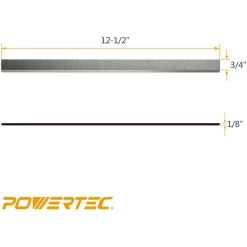 Woodworking Tool Accessories POWERTEC 12-1/2 In. X 3/4 In. X 1/8 In. High-Speed Steel Planer Knives (Set Of 2) 8 Woodworking Tool Accessories POWERTEC 12-1/2 In. X 3/4 In. X 1/8 In. High-Speed Steel Planer Knives (Set Of 2) -Dewalt Shop powertec planer blades 128080 4f 1000