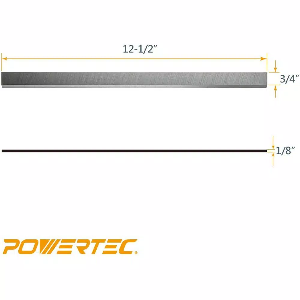 Woodworking Tool Accessories POWERTEC 12-1/2 In. X 3/4 In. X 1/8 In. High-Speed Steel Planer Knives (Set Of 2) 5 Woodworking Tool Accessories POWERTEC 12-1/2 In. X 3/4 In. X 1/8 In. High-Speed Steel Planer Knives (Set Of 2) - Image 3