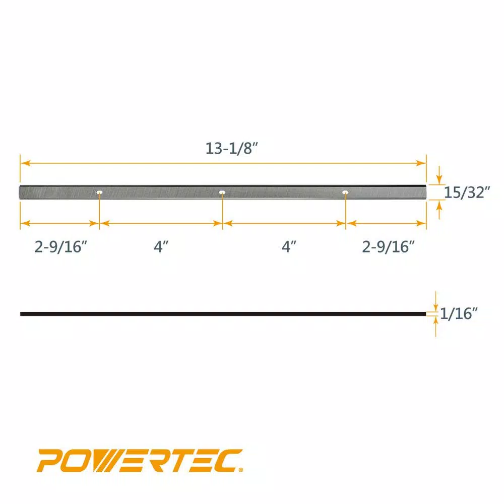 Woodworking Tool Accessories POWERTEC 13 In. High-Speed Steel Planer Knives For Delta 22-590 (Set Of 3) 5 Woodworking Tool Accessories POWERTEC 13 In. High-Speed Steel Planer Knives For Delta 22-590 (Set Of 3) - Image 3