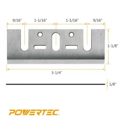 Woodworking Tool Accessories POWERTEC 3-1/4 In. HSS Planer Blades For Makita D17217 / N1900B (Set Of 2) 8 Woodworking Tool Accessories POWERTEC 3-1/4 In. HSS Planer Blades For Makita D17217 / N1900B (Set Of 2) -Dewalt Shop powertec planer blades 128341 4f 1000