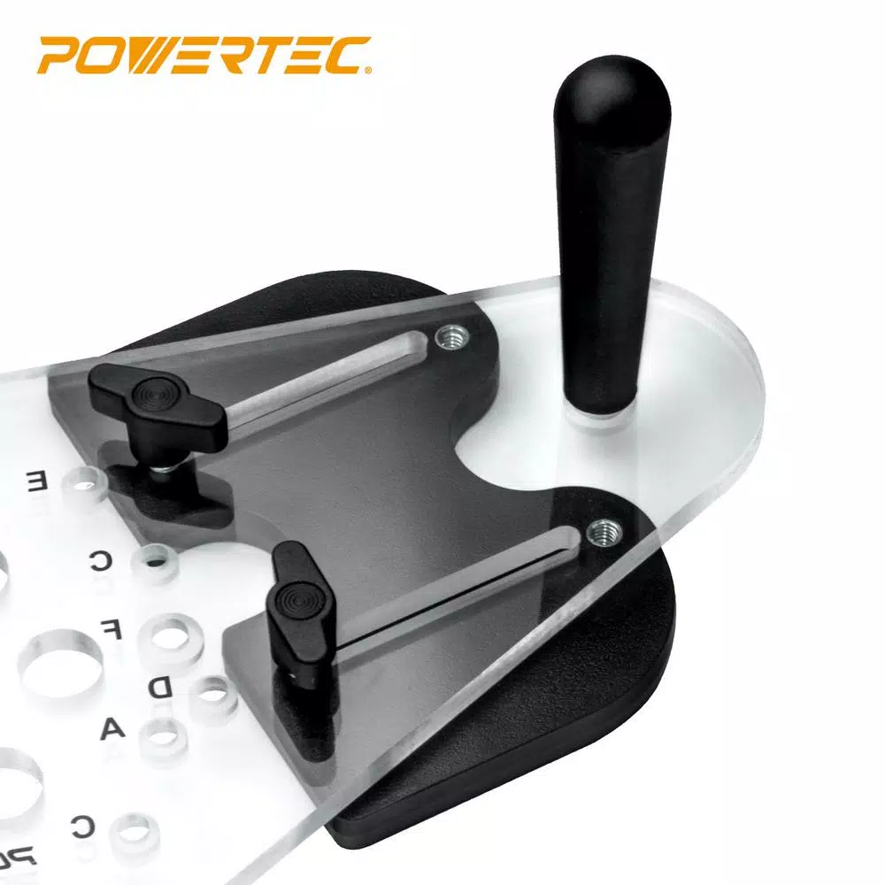 Woodworking Tool Accessories POWERTEC Universal Router Plate With Edge Routing Reversible Fence, Knobs And Machine Screws For Adaptive Mounting 7 Woodworking Tool Accessories POWERTEC Universal Router Plate With Edge Routing Reversible Fence, Knobs And Machine Screws For Adaptive Mounting - Image 5
