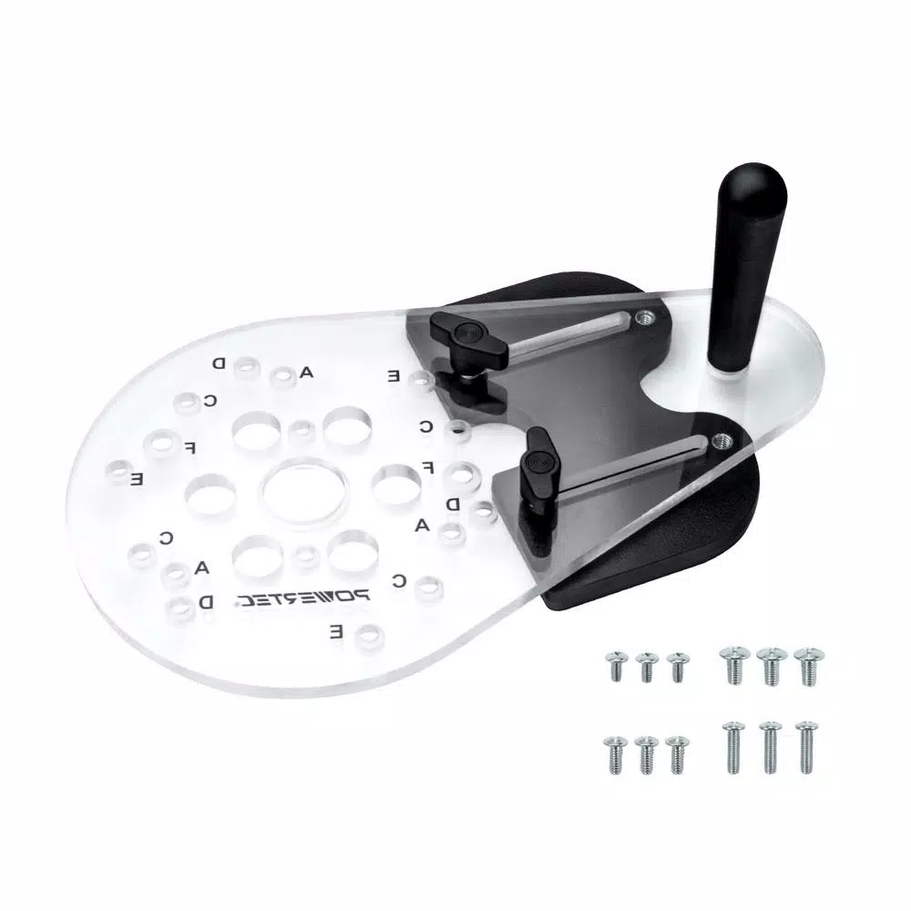 Woodworking Tool Accessories POWERTEC Universal Router Plate With Edge Routing Reversible Fence, Knobs And Machine Screws For Adaptive Mounting 3 Woodworking Tool Accessories POWERTEC Universal Router Plate With Edge Routing Reversible Fence, Knobs And Machine Screws For Adaptive Mounting