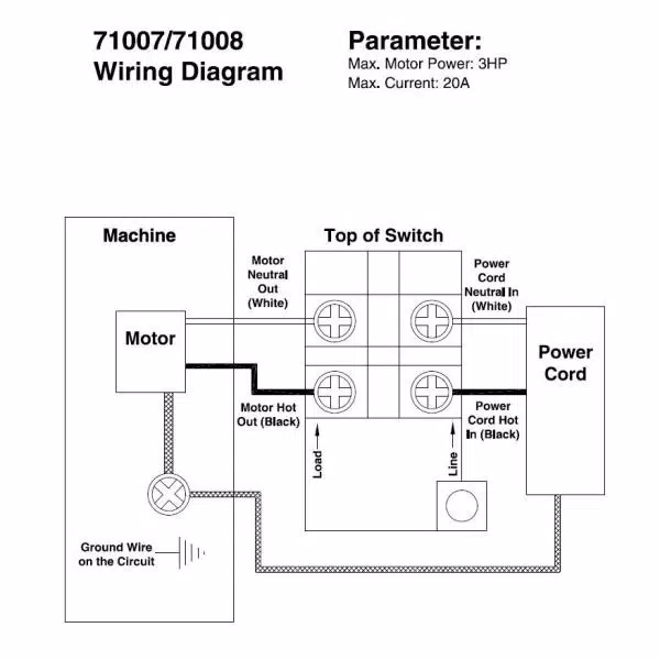 Specialty Power Tool Accessories POWERTEC 110/220-Volt Paddle Switch 4 Specialty Power Tool Accessories POWERTEC 110/220-Volt Paddle Switch - Image 2