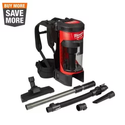 Wet & Dry Vacuums Milwaukee M18 FUEL 18-Volt Lithium-Ion Brushless 1 Gal. Cordless 3-in-1 Backpack Vacuum (Tool-Only)