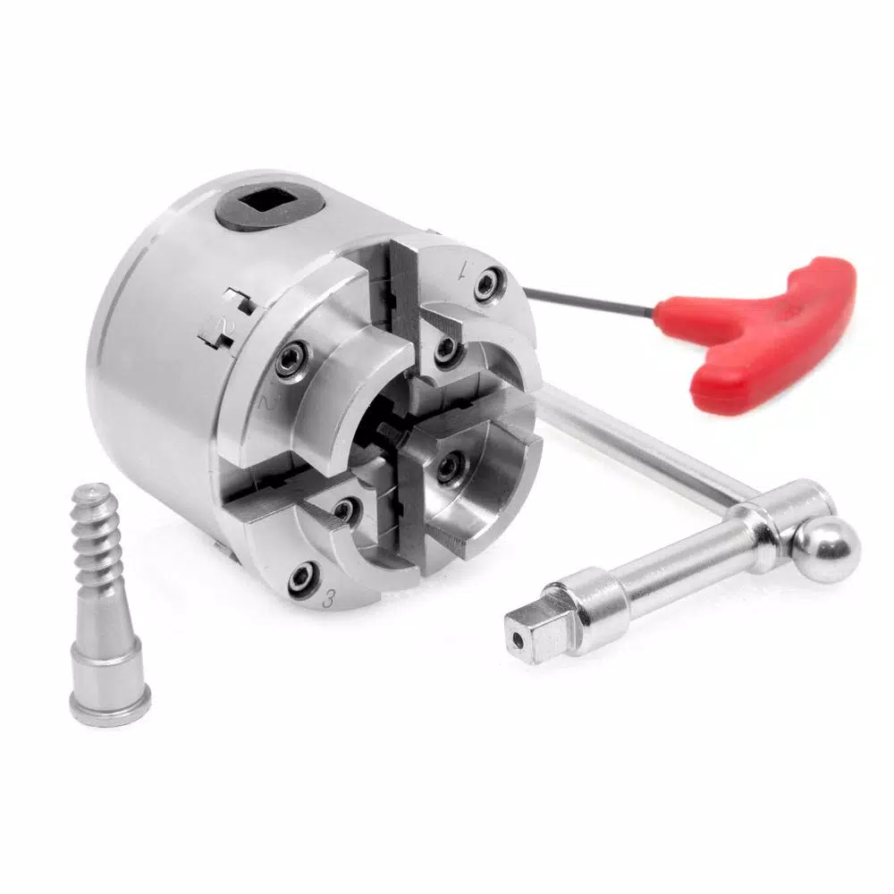 Woodworking Tool Accessories WEN 2.75 In. 4-Jaw Self-Centering Keyed Lathe Chuck Set With 1 In. X 8TPI Thread 5 Woodworking Tool Accessories WEN 2.75 In. 4-Jaw Self-Centering Keyed Lathe Chuck Set With 1 In. X 8TPI Thread - Image 3